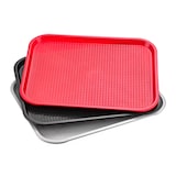 thumbnail of aro Serviertablett, Polypropylen, 34.5 x 26.5 x 2 cm, rechteckig, stapelbar, grau, 6 Stück