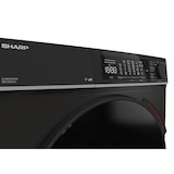 thumbnail of Sharp ES-MNFL814CMA-NL Voorlader wasmachine, 8 kg, 1400 toeren, 15 programma's, extra stoomfunctie, inverter motor, AquaStop, mat zwart