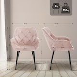 thumbnail of Set di 4 poltroncine Tanna in velluto rosa