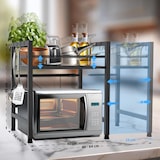 thumbnail of Mikrowellenregal Marana stufig schwarz/2-stufig