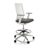 thumbnail of Arbeitsstuhl / Counterstuhl ASPEN WORK W Netzstoff transparent / Sitz Stoff grau hjh OFFICE