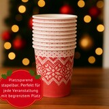 thumbnail of DeinPack 1000 Glühweinbecher 200 ml – Winter Pappbecher mit Schneeflocken Motiv