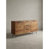 thumbnail of Design Sideboard NISHAN 160 x 40 x 88 cm Sheesham Massiv Holz, Kommode mit Türen & Schubladen, Massive Anrichte Industrial, Massivholz Schrank mit