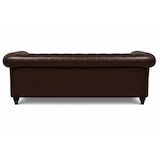 thumbnail of Chesterfield Bank - 3 Zits - Mokka Donker Bruin - Leer - Sofa - Bankstel - Chesterfield
