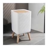 thumbnail of Poubelle Sur Pied De Salle De Bain Push - Malmo Square - Kitchen Move - 10l - Bois Design