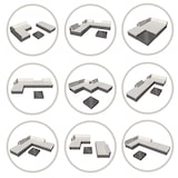 thumbnail of tectake Conjunto de ratán Paris - Gris