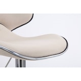 thumbnail of Conjunto de 2 bancos de bar Las Vegas V2 em tecido creme/cromo