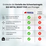 thumbnail of PROREGAL Schwerlastregal METAL BEAST FIVE | HxBxT 200x210x60cm | Fachlast 500kg | Grau | Regal Standregal Werkstattregal Lagerregal Kellerregal