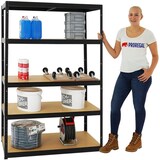 thumbnail of PROREGAL Mega Deal | 4x Schwerlastregal Big Elephant M & 1x Höhenverstellbare Werkbank Slim Dino| Fachlast bis zu 600kg | Schwarz | Stecksystem