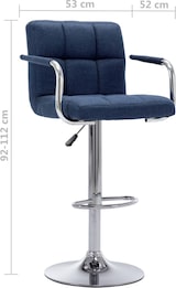 thumbnail of vidaXL Barhocker 2 Stk. Blau Stoff