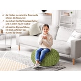 thumbnail of Sitzpouf Strickhocker Pouf Ø45 H30cm Bodenkissen Indoor Baumwolle nachhaltig recycelt : grün
