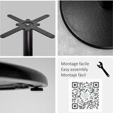 thumbnail of RestooTab - XL-Tisch Rome Ø120cm mit 4 Stühlen - Tischsäule schwarze Tischplatte Redden Wood