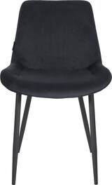 thumbnail of DELUKE® Esszimmerstuhl WIKIL Samt - 80x51x60cm, schwarz, Samt Metall matt schwarz Gestell Stühle EsszimmerstühleEsstisch Stühle Küchenstuhl