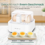 thumbnail of Emerio Smart Eierkoker Elektrisch - Voor 6 Eieren - 400W - spraakmeld. - Hard, zacht en medium gekookt tegelijk - EB-115560.14 - Eierkoker Wit
