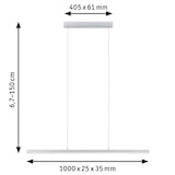 thumbnail of Paulmann LED Pendelleuchte Smart Home Bluetooth Lento   Tunable White 1800lm 43W Chrom matt dimmbar 79902