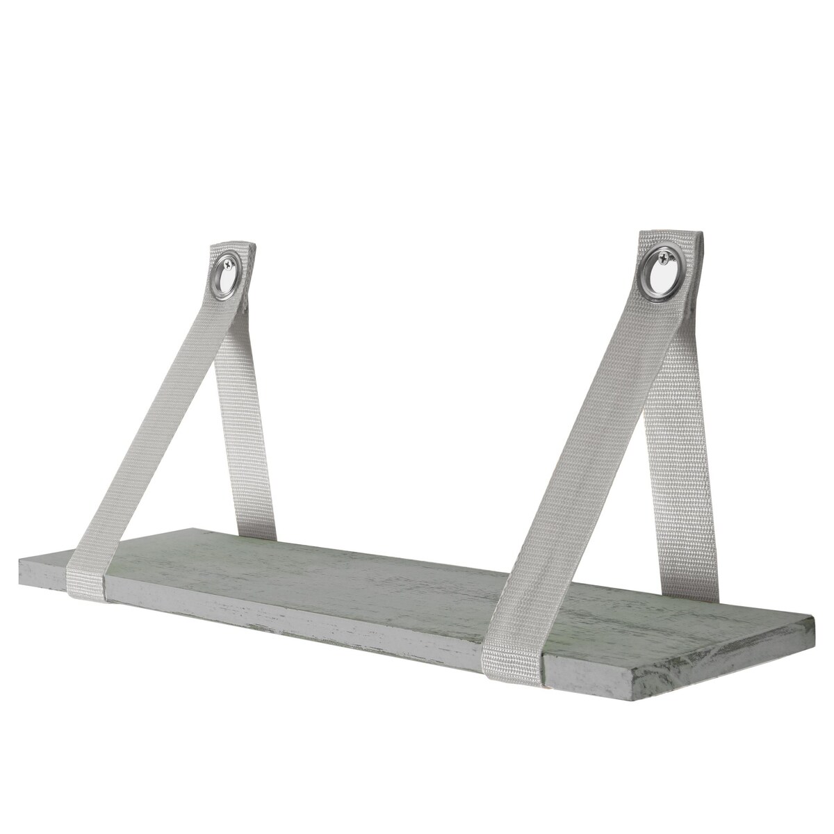 Mendler Wandregal Var, Hängeregal Regal, Shabby-Look, Vintage 21x50cm ~ grau