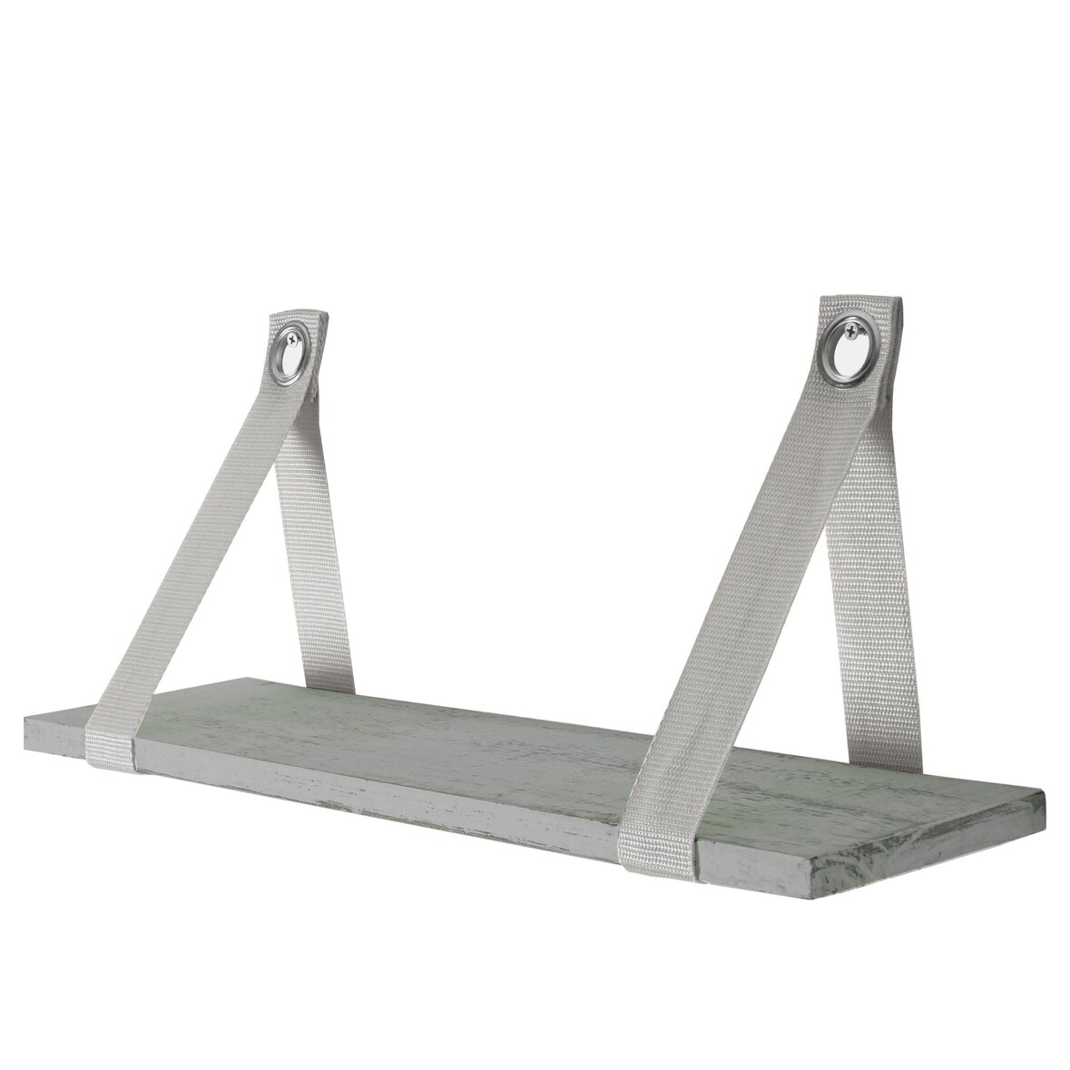 Wandregal Var, Hängeregal Regal, Shabby-Look, Vintage 21x50cm ~ grau