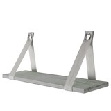 thumbnail of Wandregal Var, Hängeregal Regal, Shabby-Look, Vintage 21x50cm ~ grau