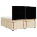 thumbnail of vidaXL Boxspringbett mit Matratze Creme 180x200 cm Stoff