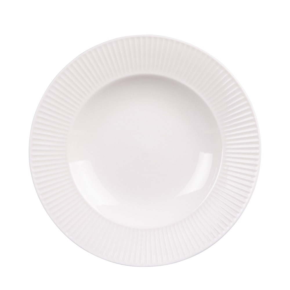 Assiette creuse Lina 22,5 cm x6 -  Blanc Rond Porcelaine Table Passion 22.00x22.00 cm