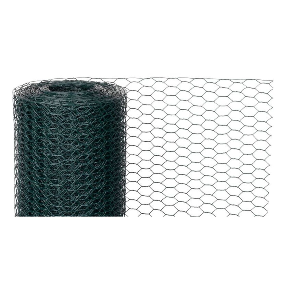 PROREGAL Maschendrahtzaun Sechseckgeflecht KEEPY, Höhe 1,0 Meter, Länge 25 Meter, Maschenweite 16mm, Drahtstärke 1,0mm, PVC-Beschichtet Grün