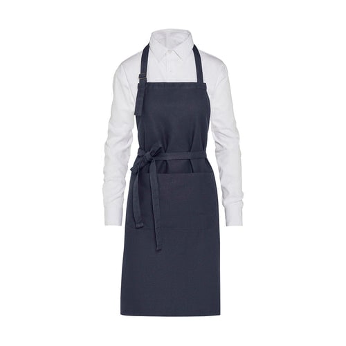 LISBON - Organic Heavyweight Bib Apron with Pocket: One Size / Navy
