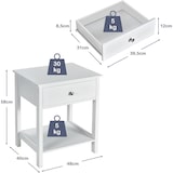 thumbnail of COSTWAY Comodino con Cassetto, Tavolino 2 Livelli, Legno, Comodino da Letto, Tavolo Ingresso