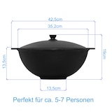 thumbnail of Ø36 Uchag 2mm stahl Utschak 8L Kazan Eben Grillfächer Schaumkelle Suppenkelle Utschak Utschag Kasan Feldküche Außenküche Eintopfofen Gulaschkanone