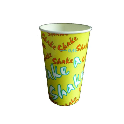 1000 Pappbecher 400 ml 16 oz PAP/PE Ø 90 x 125 mm Neutralmotiv Shake
