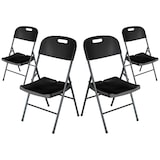 thumbnail of Pack 4 Sillas Plegables con Asa 47x58x87cm Negro O91