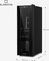 thumbnail of Klarstein Shiraz 12 Slim Uno Weinkühlschrank 32l/12Fl.Touch 85 W 5-18 °C LED Schwarz
