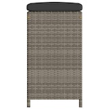 thumbnail of vidaXL Garten-Barhocker mit Kissen 4 Stk. Grau Poly Rattan