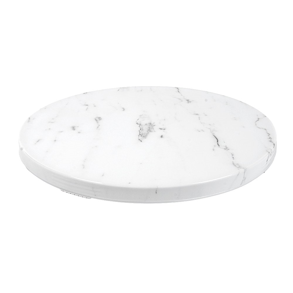 Garcia de Pou - Plateau Pour Buffet 'Asami Ware' Ø 32X1,7 Cm Imitation Marbre Blanc Mélamine