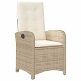 thumbnail of vidaXL Tuinstoelen 2 st verstelbaar met kussens poly rattan beige