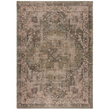 thumbnail of Robuster Vintage-Teppich aus Jute & Polyester, ideal für viel genutzte Räume, rutschfest, braun-grün - `Deepe`. 160x230 cm | Kadima Design