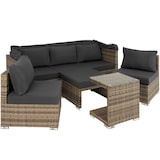 thumbnail of tectake Wicker loungeset San Marino met aluminium frame - natuur - 403713