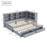 thumbnail of Schlafsofa 90/180 cm aus Massivholz mit ausziehbarem Bett, Stauraum, Steckdose – vielseitiges Design in Grau