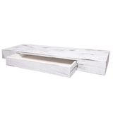 thumbnail of Wandplank HWC-H37, zwevende plank Wandplank Hangplank Plank, lade massief hout 8x80x25cm ~ wit, shabby