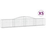 thumbnail of vidaXL Gabionen mit Hochbogen 5 Stk. 400x30x60/80 cm Verzinktes Eisen