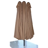thumbnail of Doppel-Sonnenschirm WINDA Hellbraun Polyester Gartenschirm Balkonschirm UV-Schutz