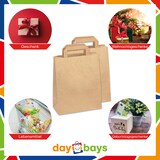 thumbnail of DayBays 25 Stk. Papiertüten 22+10x28 cm Braun mit Flachhenkel