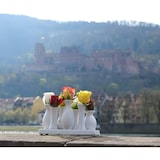 thumbnail of Jinfa Handgefertigte kleine Keramik Deko Blumenvasen 2 Set aus 7 Vasen in weiß