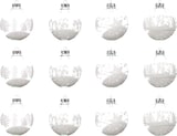 thumbnail of 12 Weihnachtskugeln 8cm Glas mit Motiv Christbaumkugeln klar weiß transparent