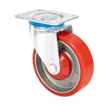 BS Rollen Lenkrolle mit Anschraubplatte thermoplastisches Gummi Rollenlager 125 mm 120 kg - L400.B44.126 BS Rollen Lenkrolle mit Anschraubplatte thermoplastisches Gummi Rollenlager 125 mm 120 kg - L400.B44.126