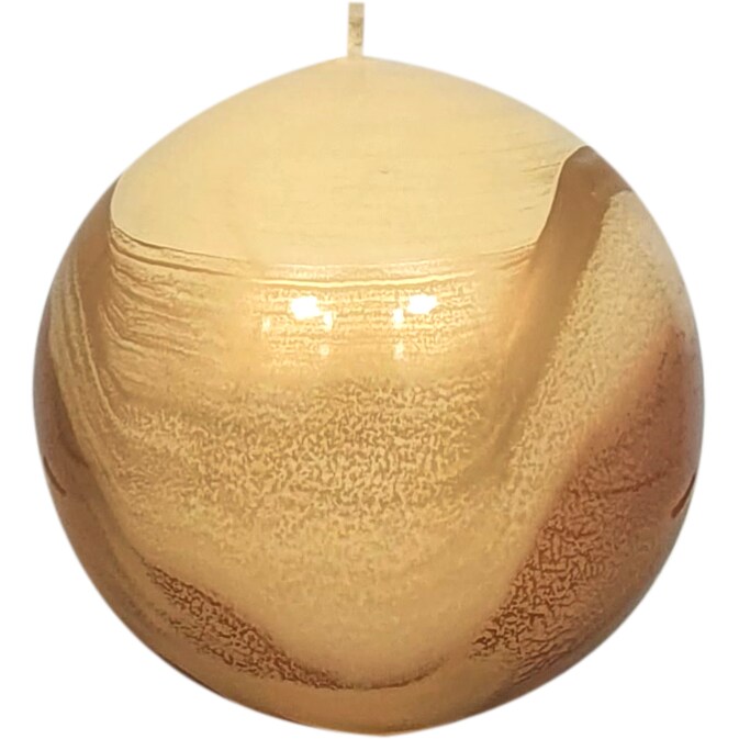 Kugelkerze "Design Lotos" sand/cappuccino Ø 100 mm