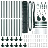 thumbnail of vidaXL Zaun mit Pfosten Grün 1,2 x 25 m Stahl und PVC