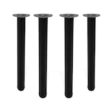 thumbnail of 4er Set Metall Möbelfüße 710mm Schwarz matt Ø60mm Tischbeine höhenverstellbar