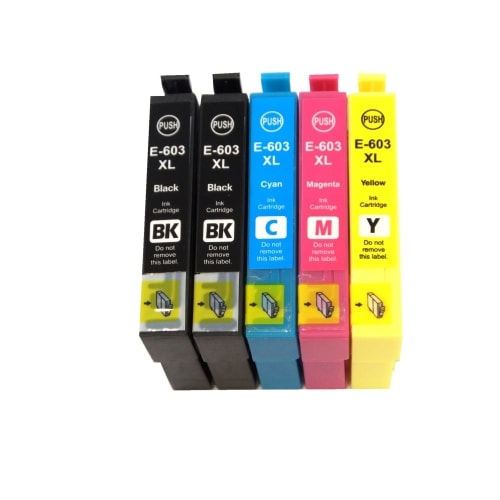 5x Tintenpatronen kompatibel f. Epson WorkForce WF2840 DWF ersetzt Epson 603 und 603XL Tintenpatronen