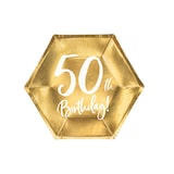 thumbnail of Party Geschirr 50. Geburtstag gold Partyset Einweggeschirr 50 Jahre Teller Becher Servietten