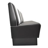 thumbnail of Gastro Sitzbank Americano Retro | Dinerbank Schwarz & Weiß | 180 cm breit | Amerikanische Sitzbank